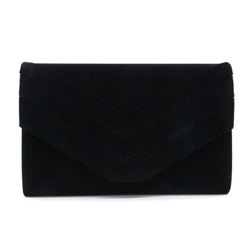 2024 Women Envelope Dinner Bag Single Shoulder Bag Crossbody Bag Velvet Handheld Bag Long Wallet Clutches for Party Wedding ﻿