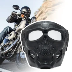 Alternative view of Cycling Colored Goggle Motorcycle Skull Skeleton Mask Windproof Full Face Mask Paintball Game Tactical Protection Helmet Mask