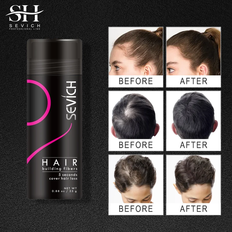 Sevich 25g 10 Colors Keratin Hair Loss Building Fiber Hair Growth Fiber Refill Hair Loss Concealer Blender Hair Care Product