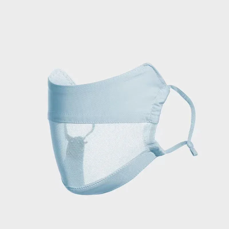 New Summer Ice Silk Sunscreen Face Mask Anti UV Head Scarf Outdoor Cycling Sports Breathable Chiffon Mask Thin Style Tube Scarf