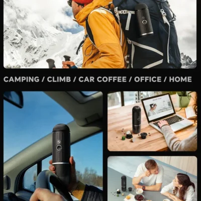 Portable Espresso Machine Heating Coffee Maker Wireless Rechargeable Concentrated Extraction Coffee Machine for Travel Office