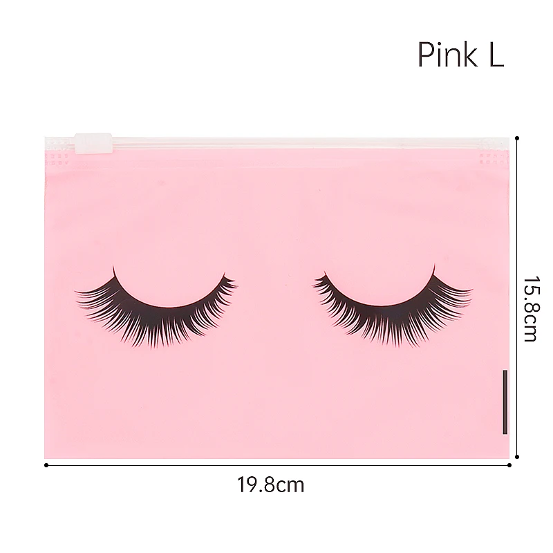 10pcs Eyelash Aftercare Bags With Zipper Toiletry Makeup Pouch Cosmetic Travel Beauty Tool Packaging Lash Extension Supplies