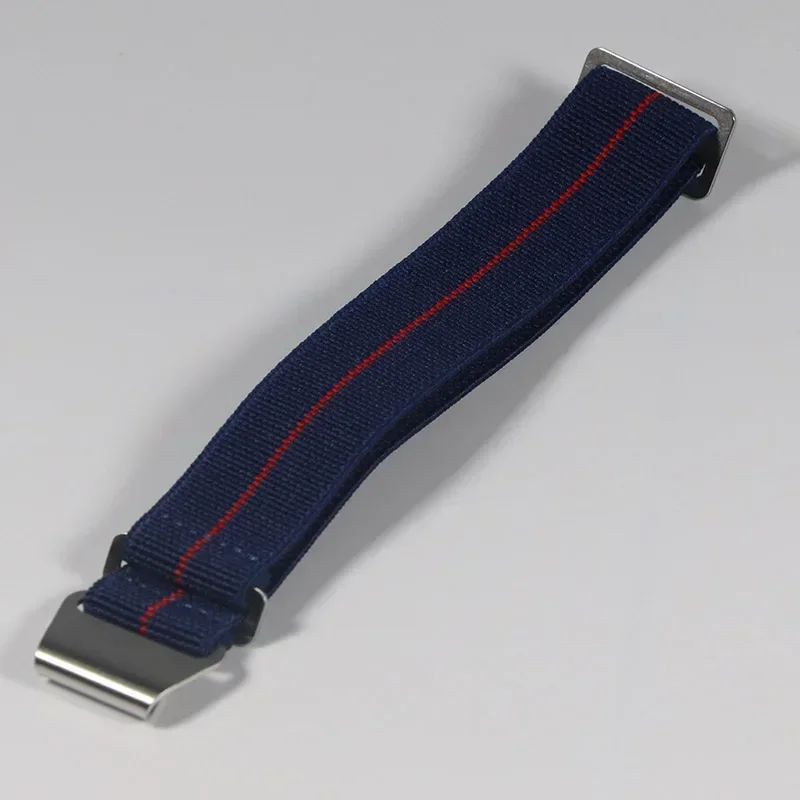 60s French Troops Parachute Bag Elastic Watch Strap 20mm 22mm Nylon Watchbands Man's Universal Smart Watch Fabric Wristband