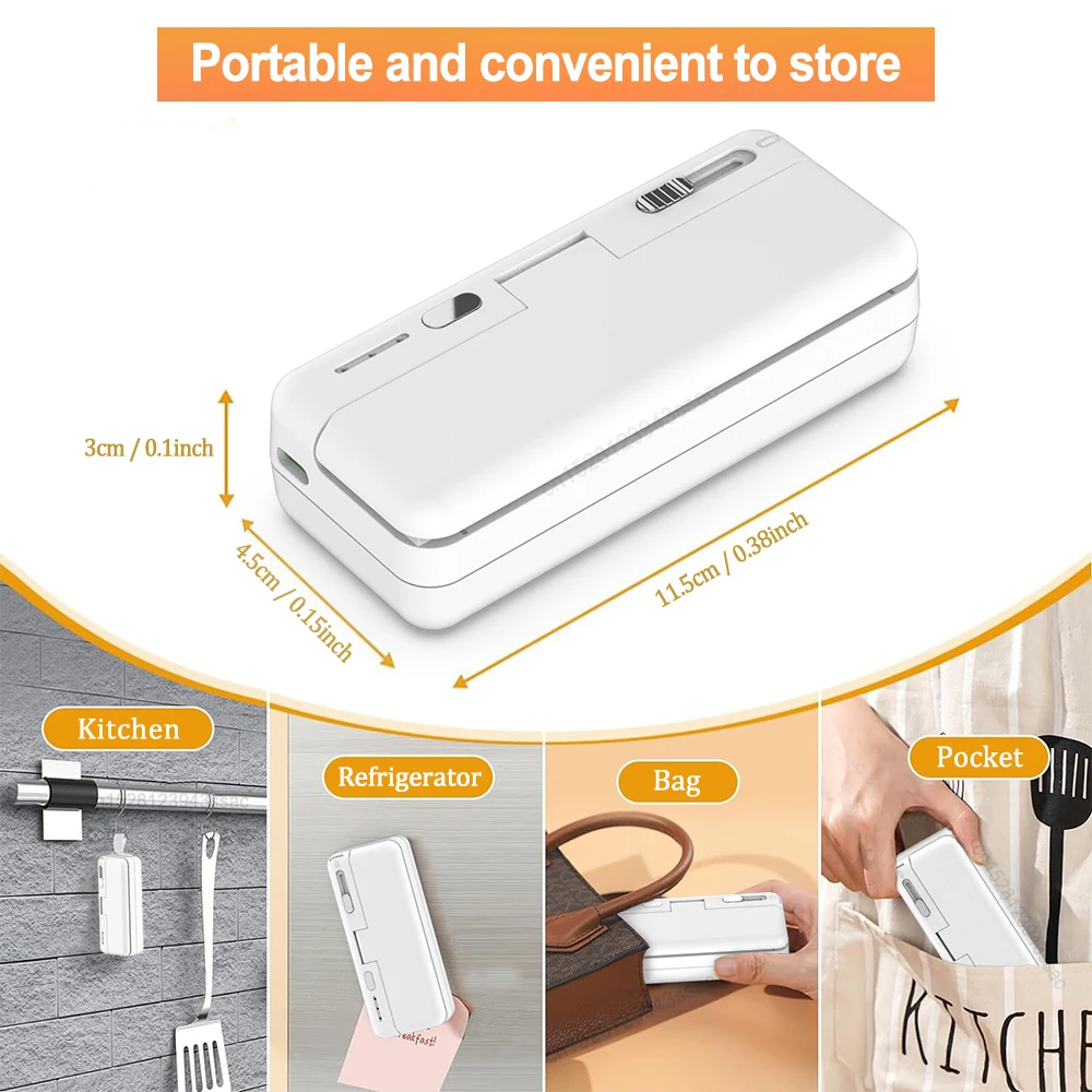 Plastic Bag Sealer Mini Sealing Machine Thermal Plastic Bag Sealants Heat Sealing Machine for Plastic Bags Handheld Heat Sealer