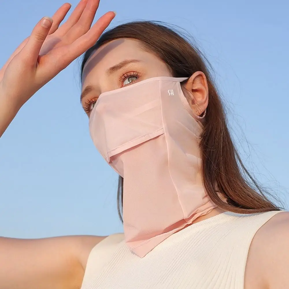 Outdoor Sunscreen Face Mask Golf Sun Proof Ice Silk Bib Men Women Fishing Riding UV Protect Neckline Mask Summer Sun Proof Mask