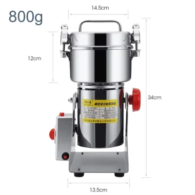 Electric Grain Grinder Mill High-speed Spice Corn Mill Commercial Powder Machine for Dry Cereals Grain Spice Coffee Herb Bean