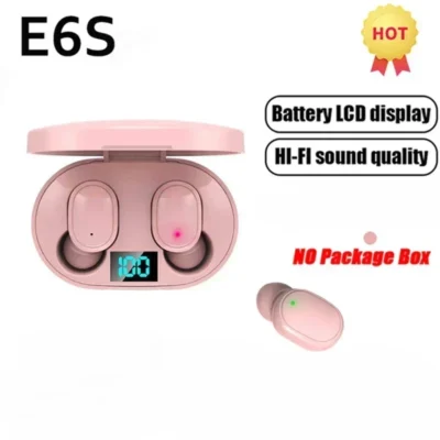 E6S Wireless Bluetooth Earphones TWS Bluetooth Headset Wireless Earbuds Noise Cancelling Earphones with Microphone Headphones