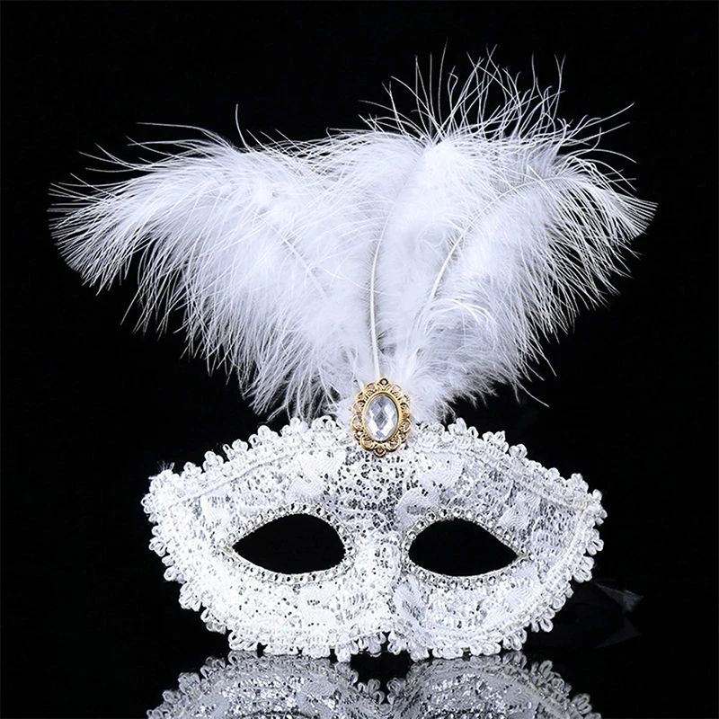 Party Mask Women Masquerade Luxury Peacock Feathers Half Face Mask Cosplay Costume Venetian Mask For Children