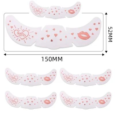 6Pcs/Set Glitter Skincare Freckles Face Tattoo Sparkle Temporary Tattoo Bow Love Kiss Makeup Patch Valentine's Day Face Tattoo
