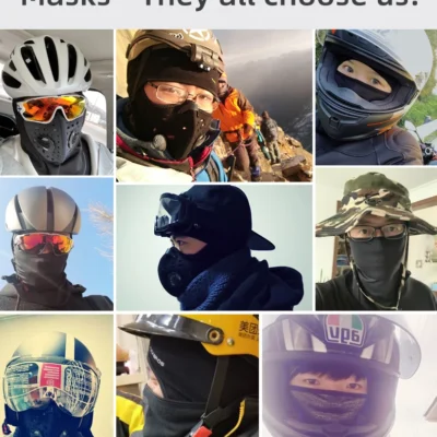 ROCKBROS Full Face Mask Warm Winter Scarf Balaclava Helmet Liner Fishing Skiing Hiking Bike Mask Windproof Breathable Headgear