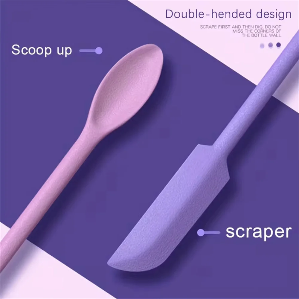3/9PCS Silicone Scraper Makeup Brushes Set Mini Soft Cosmetic Digging Spoon Jam Scraping Spoons Face Mask Brush