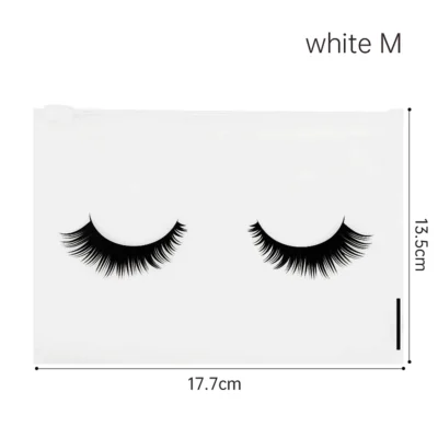 10pcs Eyelash Aftercare Bags With Zipper Toiletry Makeup Pouch Cosmetic Travel Beauty Tool Packaging Lash Extension Supplies
