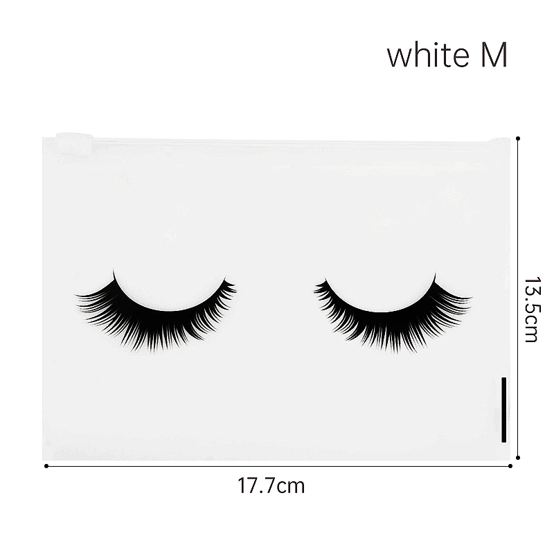 10pcs Eyelash Aftercare Bags With Zipper Toiletry Makeup Pouch Cosmetic Travel Beauty Tool Packaging Lash Extension Supplies