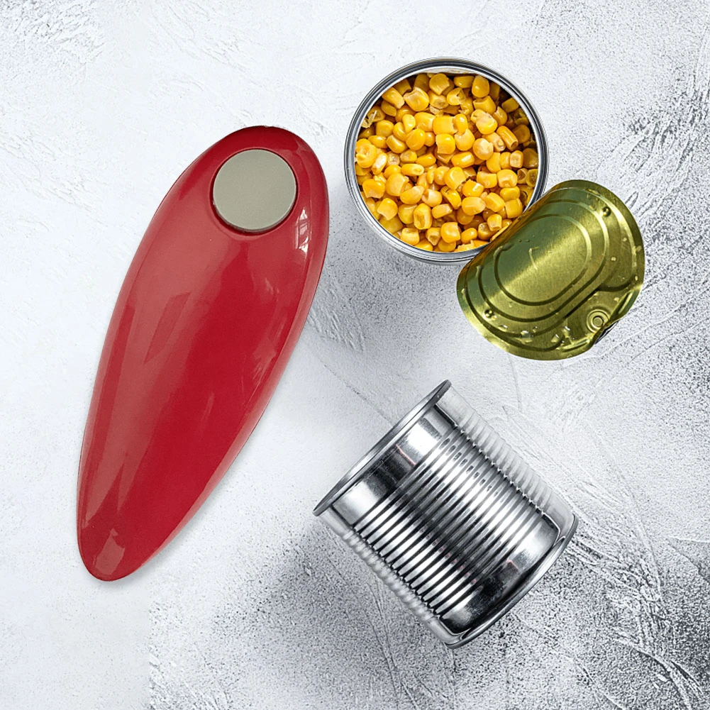 Electric Can Opener Smooth Edge Jar Opener Battery Operated Bottle Opener One Touch for Weak Hands for All Kinds of Jars Gadget