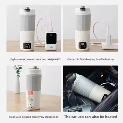 650ml Portable Electric Kettle Travel Boil Water Cup Thermo Pot Smart Teapot Temperature Adjustment Kettle Heating Cup 220V