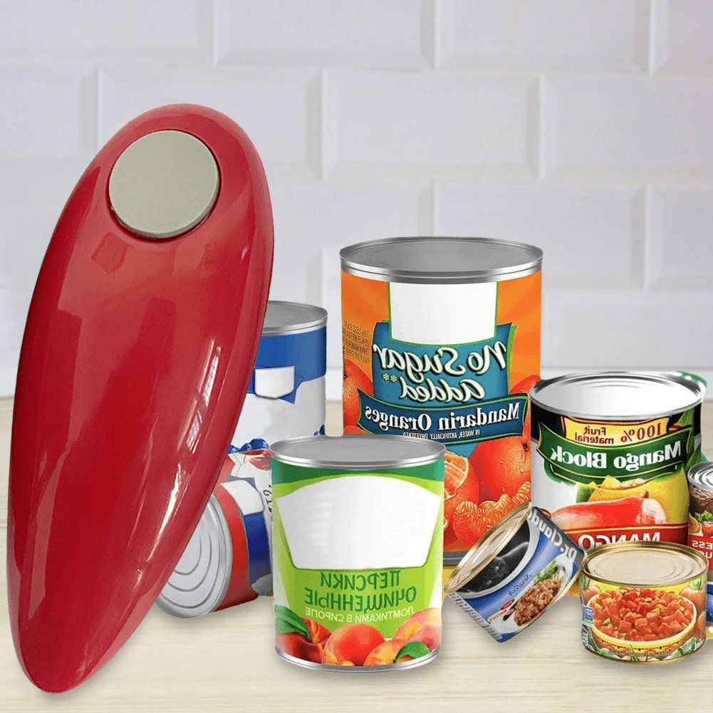 Electric Can Opener Smooth Edge Jar Opener Battery Operated Bottle Opener One Touch for Weak Hands for All Kinds of Jars Gadget