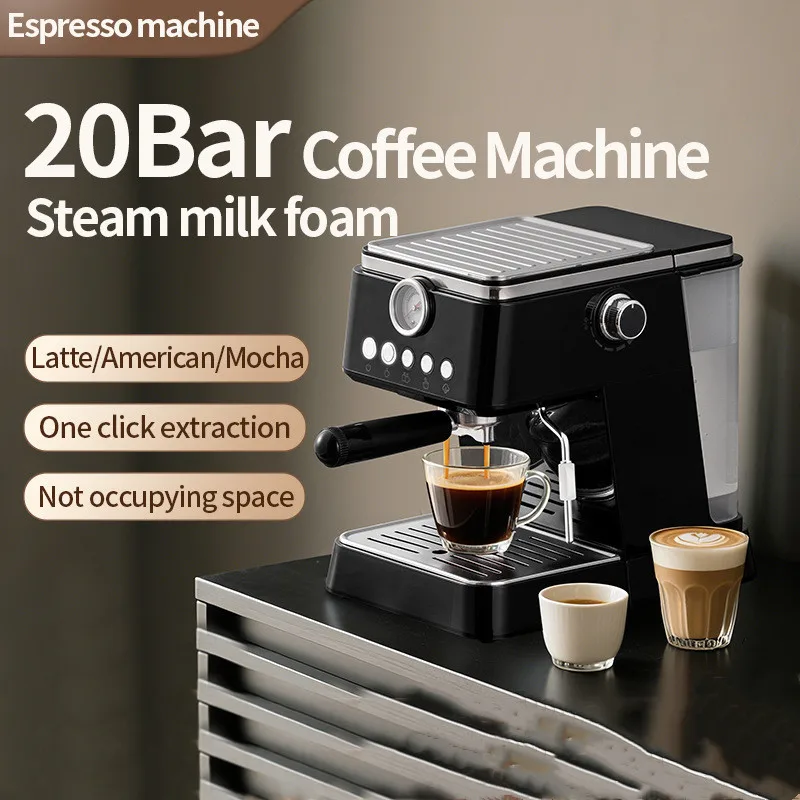 Profession Coffee Maker 20Bar Automatic Espresso Machine with Milk Frother - One Touch for Latte/Cappuccino/Americano
