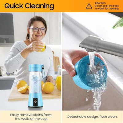 380ml Household Juice Mixer Mini Electric Juicer USB Rechargeable Smoothie Smoothie Shake Mixer Outdoor Picnic Portable Juicer