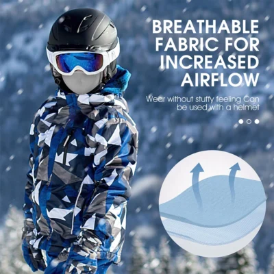 WEST BIKING Winter Children Ski Face Mask Cycling Balaclava Windproof Fleece Neck Warmer Scarf Helmet Liner Thermal Sports Gear