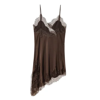 MUJER Lace Slip Mini Dress Women Satin Backless Summer Dress Woman Asymmetric Party Women's Dress Sexy Beach Dresses for Women
