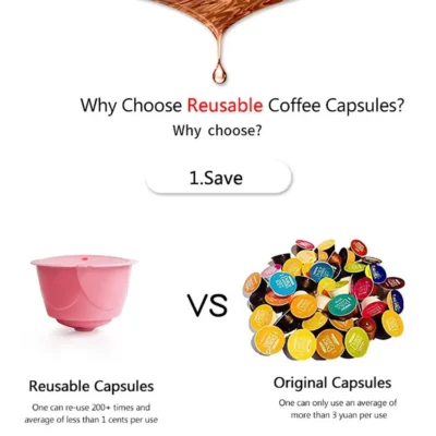 for Dolce Gusto Reusable Pods Refillable Coffee Capsule Filters fit Nescafe MiniMe Infinissma Piccolo Genio2 Dolce Gusto Tool