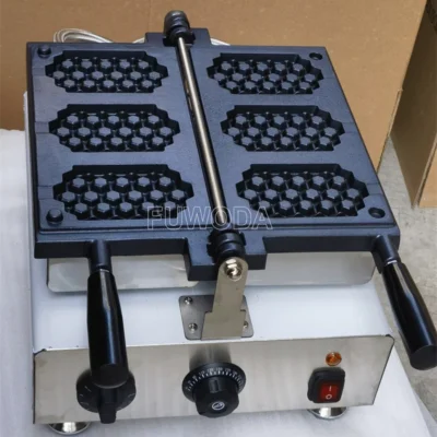 Commercial Kitchen Honeycomb Waffle Iron 3 Waffles On A Stick Waffle Maker Machine 110V 220V