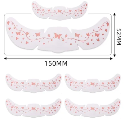 6Pcs/Set Glitter Skincare Freckles Face Tattoo Sparkle Temporary Tattoo Bow Love Kiss Makeup Patch Valentine's Day Face Tattoo