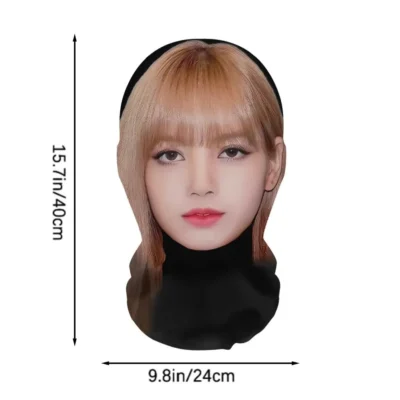 3D Printed Full Face Mask Elastic Mesh For Unisex Cosplay Headwear Party Simulation Balaclava Hat Headgear Breathable Prop Novel