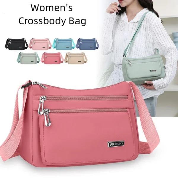 Fashion Multi-Layer Hot Sale Of The Season Women's Crossbody Bag Lightweight Waterproof Nylon Bag for Work Single Shoulder Bag