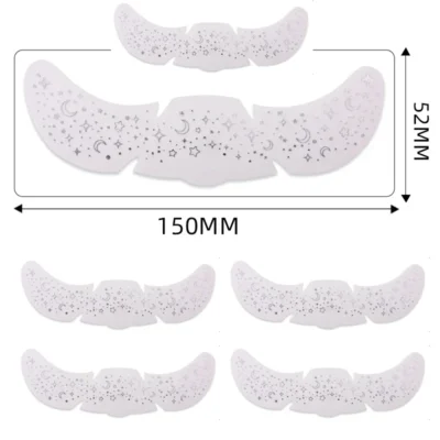 6Pcs/Set Glitter Skincare Freckles Face Tattoo Sparkle Temporary Tattoo Bow Love Kiss Makeup Patch Valentine's Day Face Tattoo