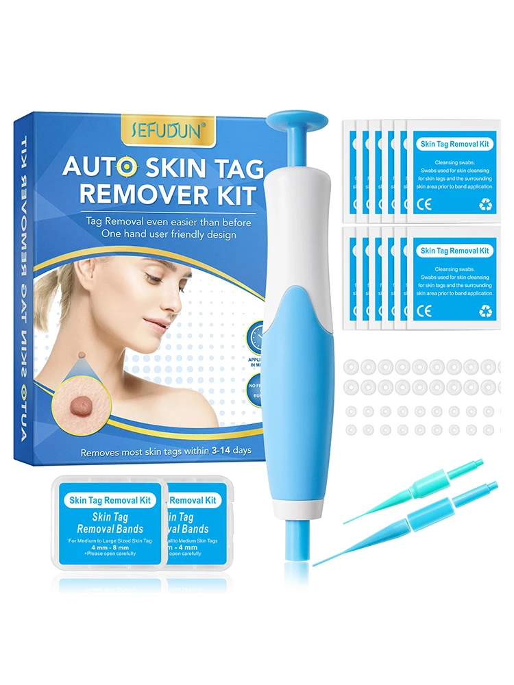 Double Headed Wart Removing Pen Set Auto Skin Tag Remover Painless Mole Wart Remover Skin Tag Removal Kit Skin Care Beauty Tool
