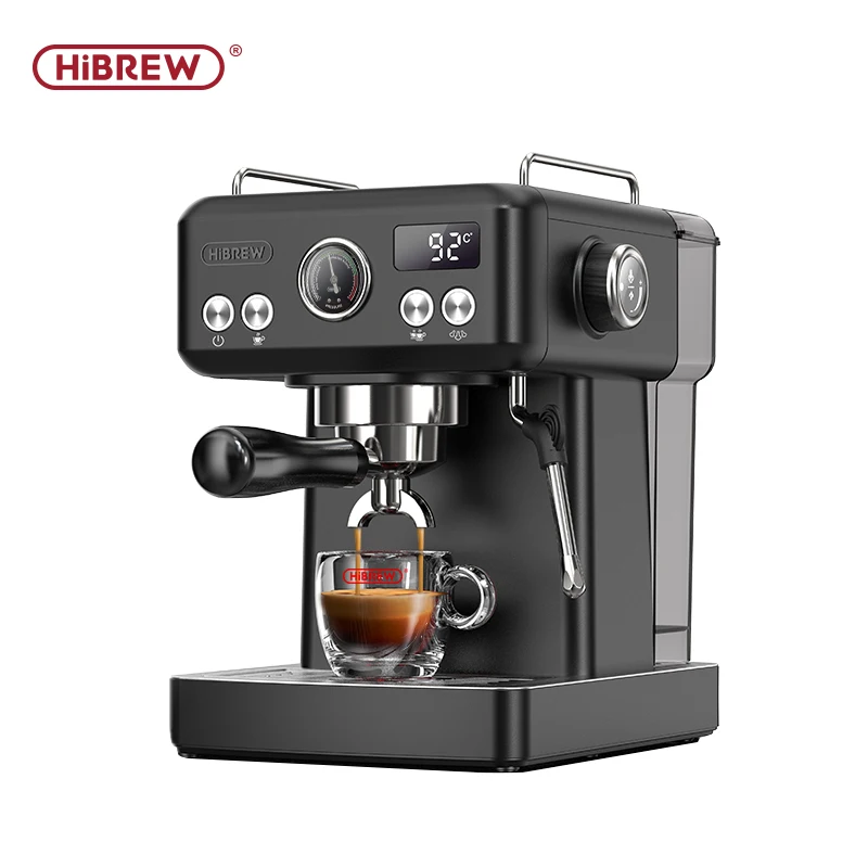 HiBREW H10A Black Espresso Machine Temperature Volume Pre Brewing Adjustable 58mm Portafilter Cappuccino Coffee Maker