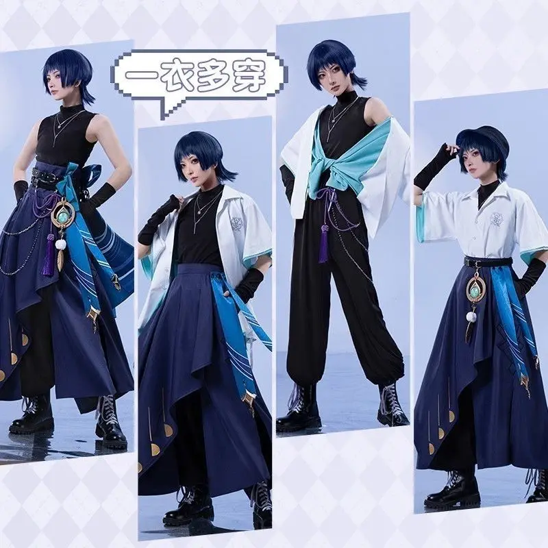 Halloween wanderer Costumes Game Genshin Impact wanderer clothes Cosplay Costume Anime Costume Outfit Costume Full Set