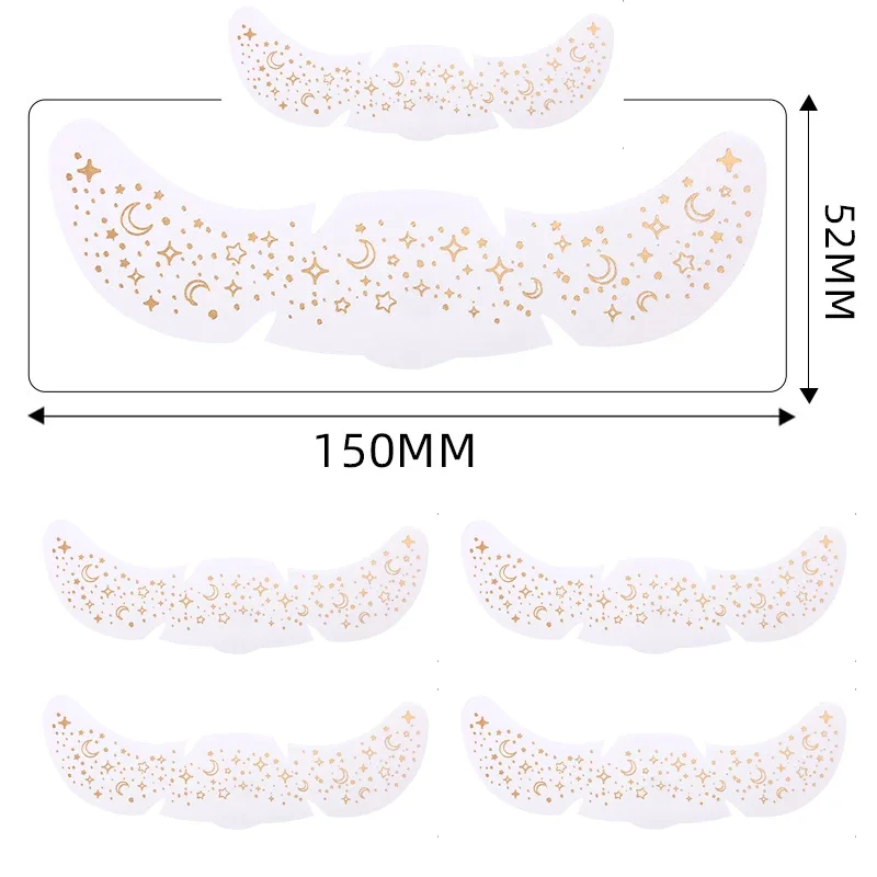 6Pcs/Set Glitter Skincare Freckles Face Tattoo Sparkle Temporary Tattoo Bow Love Kiss Makeup Patch Valentine's Day Face Tattoo