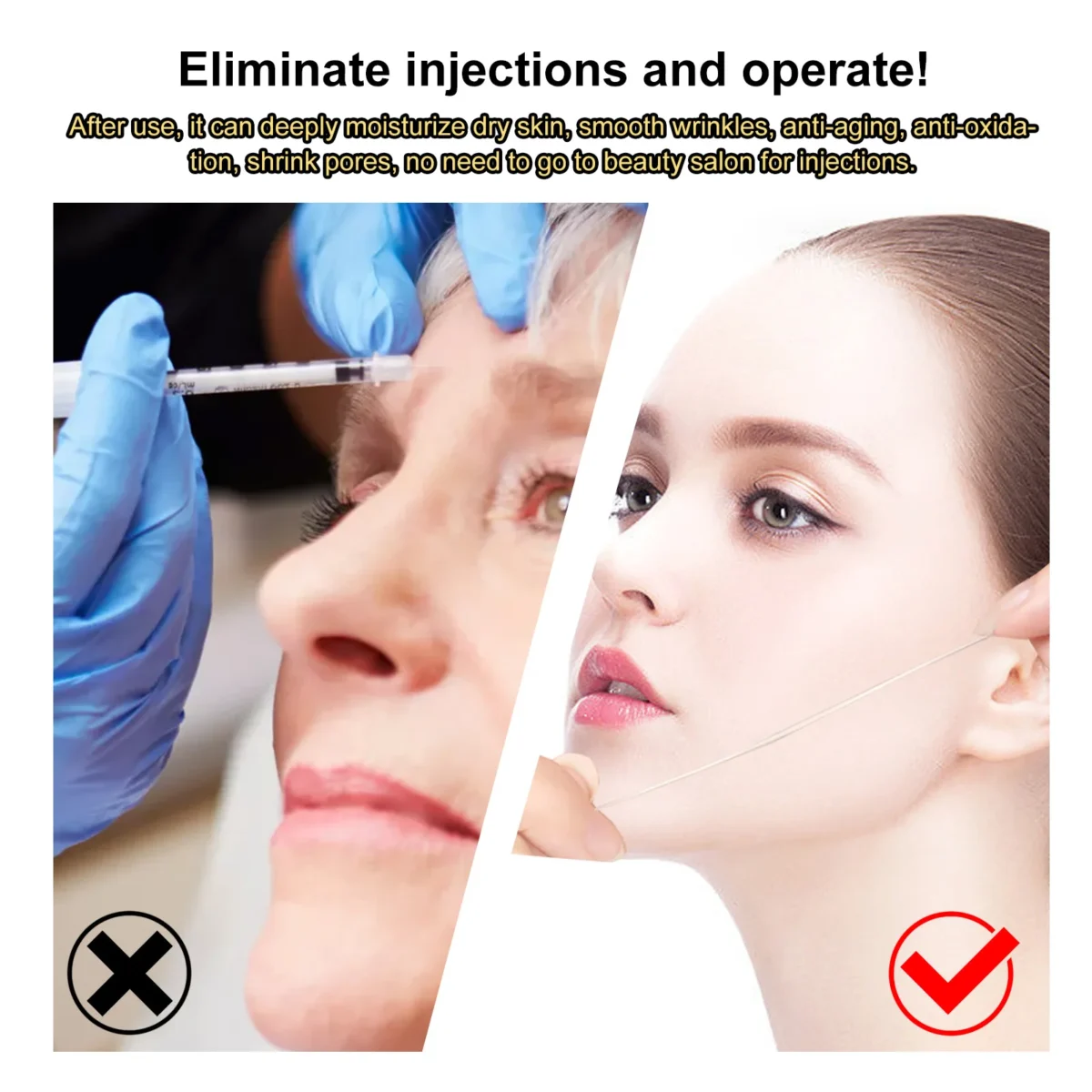 EELHOE Gold Protein Collagen Combination Absorbable Thread Instant Lift Firming Deep Moisturizing Face Shrink Pores Skincare Kit