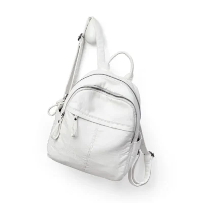 Women's Backpack Lady Bag Fashion Aesthetic Backpacks Cute Small Backpack Leather Bag White Bag Casual Anti-Theft Backpack