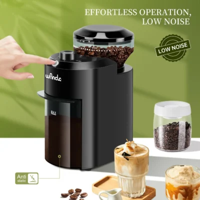 Wancle Automatic Burr Mill Coffee Grinder with 28 Grind Settings Electric Coffee Bean Grinding for Espresso Frech Press 2-12 Cup
