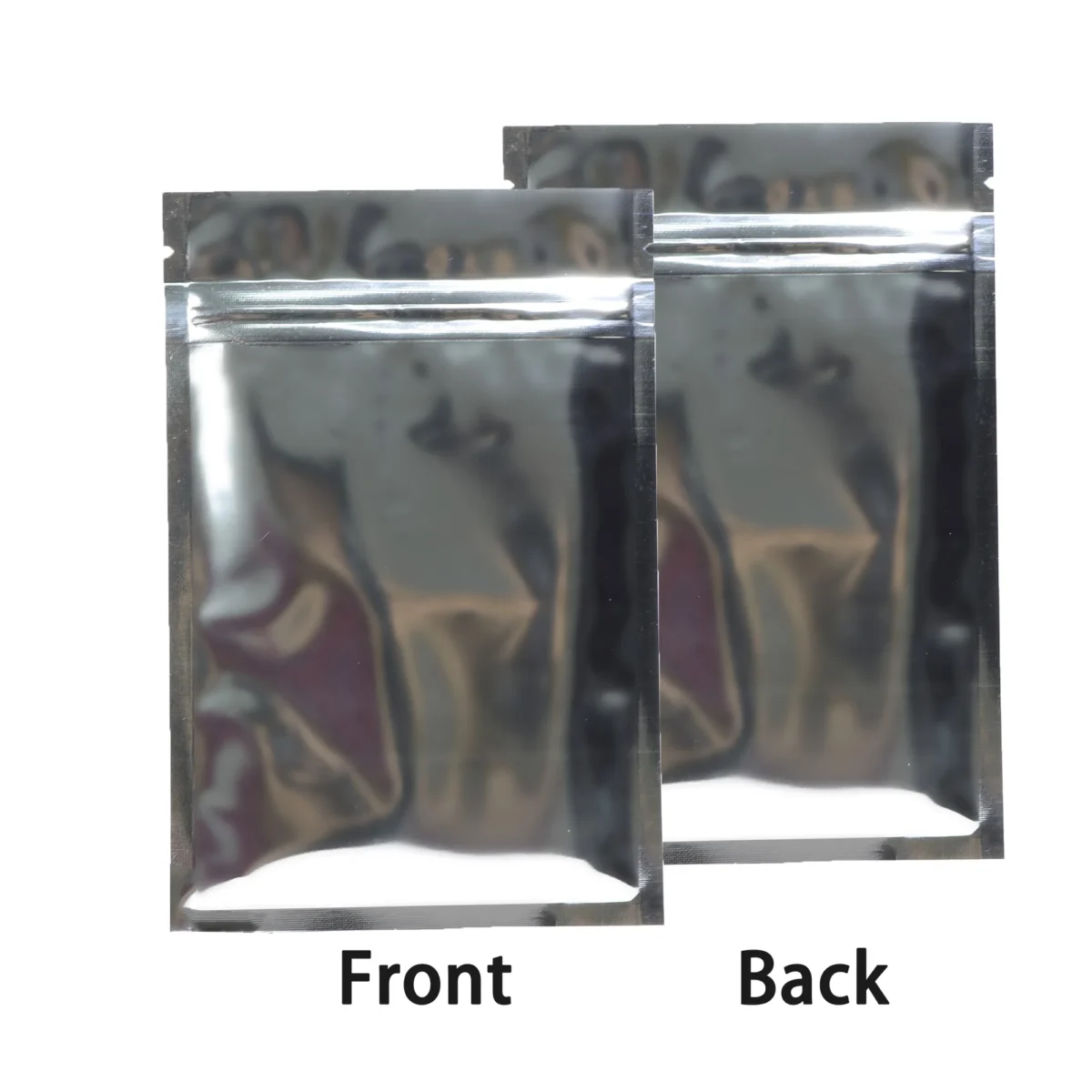 Flat  Aluminum Foil Mylar Ziplock Pouches Various Size Glossy Bag, 100pcs Heat Sealing Zipper Organizer Storage Bags