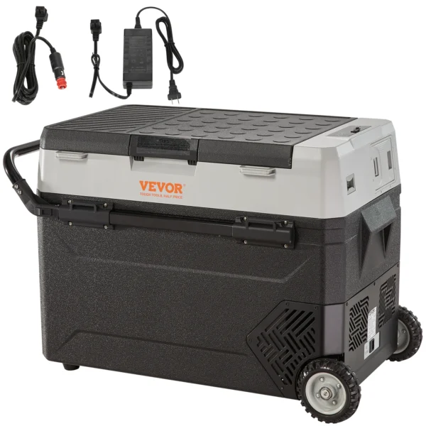 SucceBuy 35L/45L/55L Portable Foldable Handle Car Refrigerator with Wheel Compressor Freezer for Camping Picnics Car Home Traval