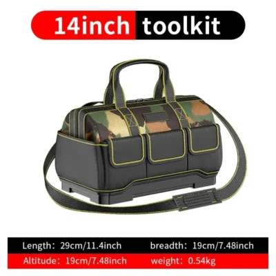 Professional Electrician Tool Bag - Reflective, Waterproof, Multi-Pocket, Durable Oxford - 4 Sizes Available