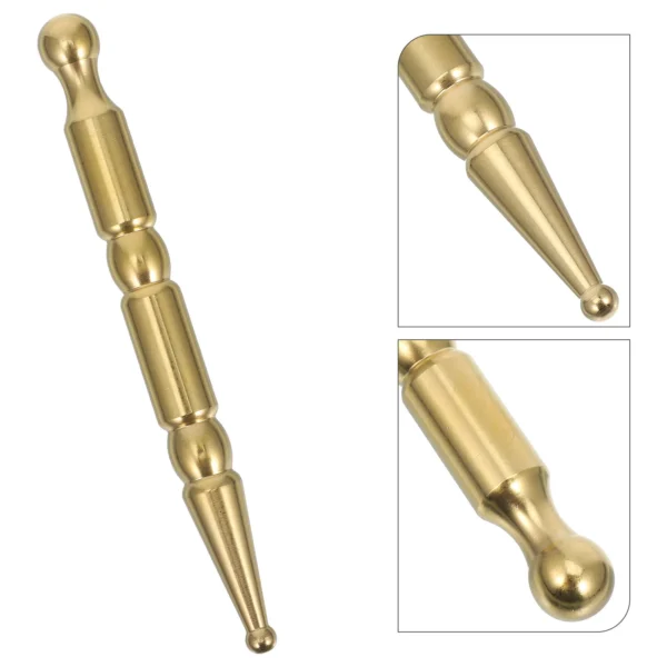 Brass Dual Facial Massage Stick Skincare Tool Acupressure Spoon Handheld Acupuncture Roller Body Massager Massage Bar