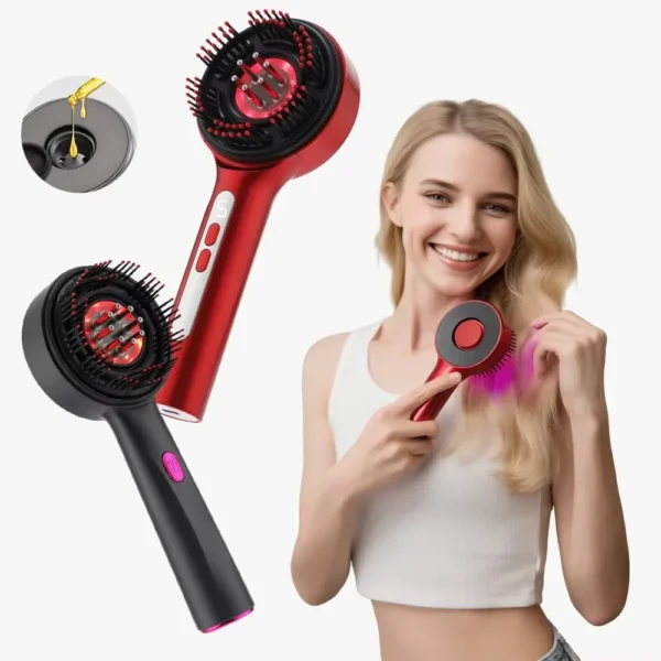 Electric Head Massager Hair Growth Comb Scalp Relax Massager LED Light Therapy Anti Hair Loss Scalp Brush Liquid Oil Applicator