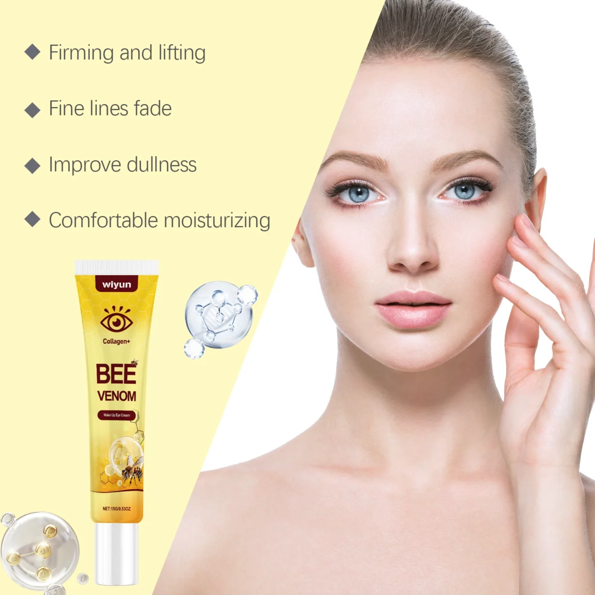 Bee Venom Eye Cream Remove Dark Circles Lightening Anti Eye Bag Puffiness Firming Skin Fade Fine Lines Nourish Lifting Skincare