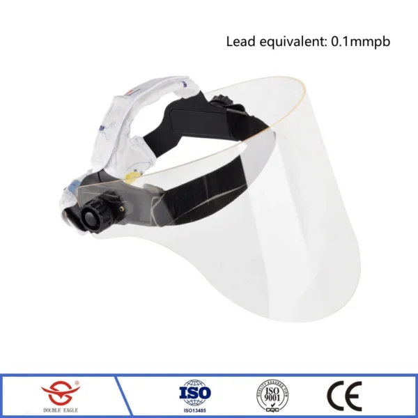 X-ray protective 0.1mmpb lead glass face mask radioactive laboratory radiological protection medical isolation protective mask