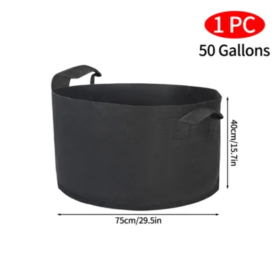 2-50 Gallons Plant Grow Bags Felt Potato Strawberry Planting Bag Garden Vegetable Seedling Bag Nursery Pot Gardening Accessories
