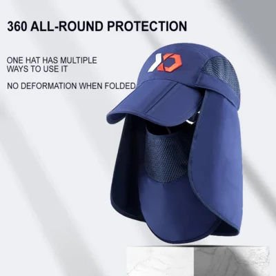 Neck protection sun hat, quick drying sun hat, fishing bike, mountaineering, men's detachable face mask, women's hat, outdoor
