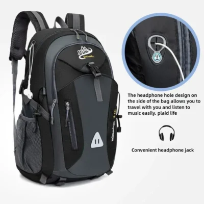 Travel Backpack Men's and Women's Outdoor Mountaineering Bag Large Capacity Waterproof Sports Camping Hiking Luggage Storage Bag