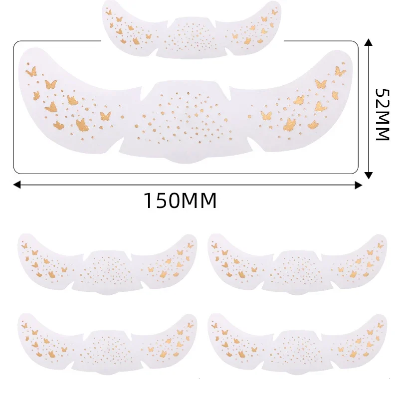 6Pcs/Set Glitter Skincare Freckles Face Tattoo Sparkle Temporary Tattoo Bow Love Kiss Makeup Patch Valentine's Day Face Tattoo