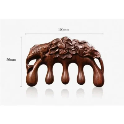 Sandalwood Meridian Massage Comb - Scalp & Face Therapy Tool for Hair Growth, Stress Relief & Anti-Static Detangling