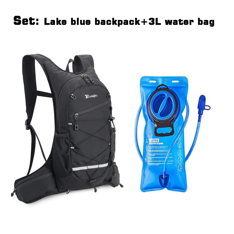 3L Cycling Water Bag Rucksack Set Outdoor Hydration Backpack Mountaineering Hiking Climbing Running Sports Bladder Knapsack